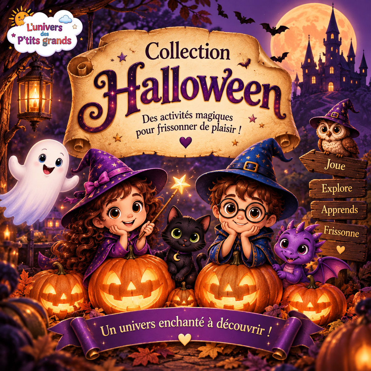 🎃✨ Collection Halloween – Les aventures magiques de Mélinda & Merlin