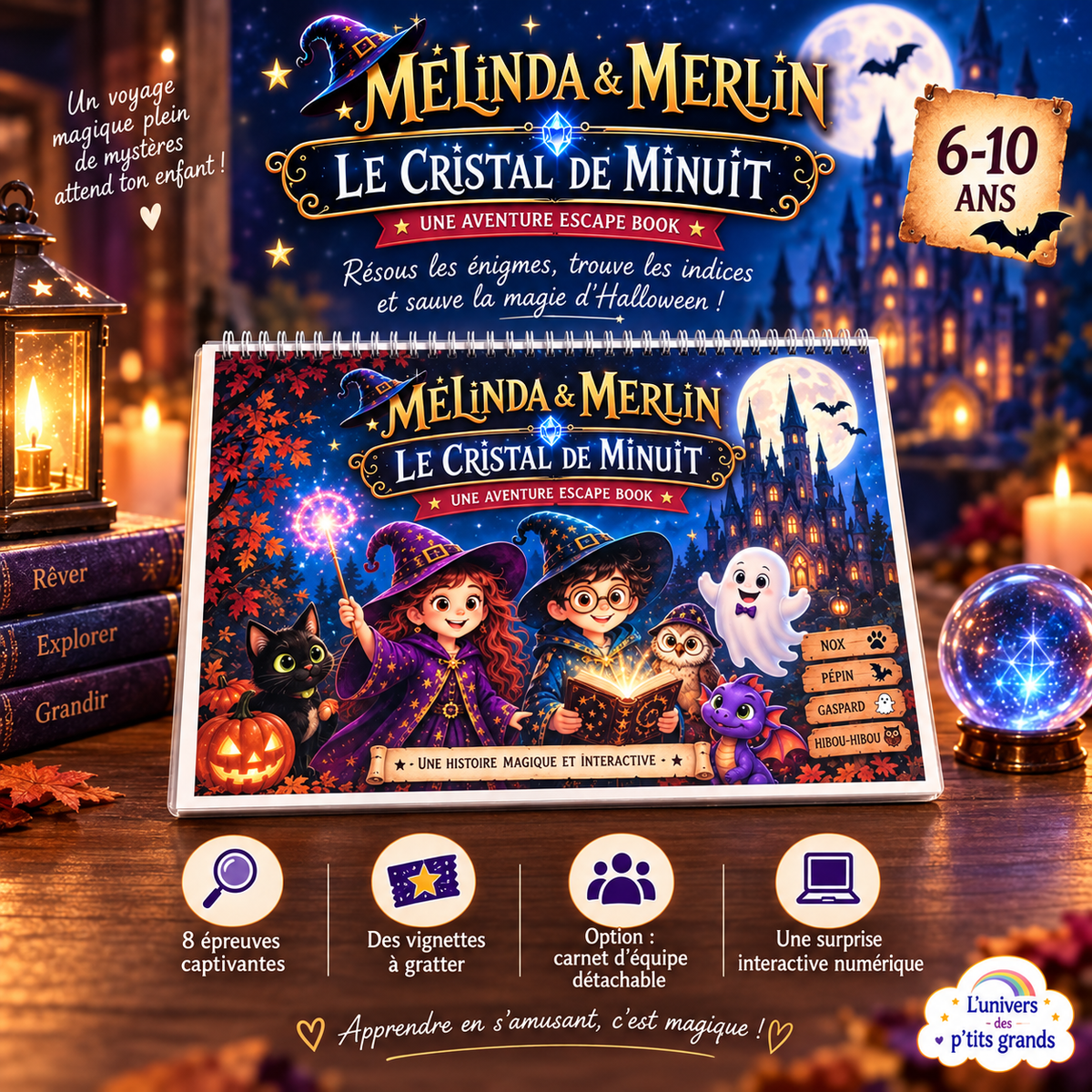 🌙 Le Cristal de Minuit – Escape Book