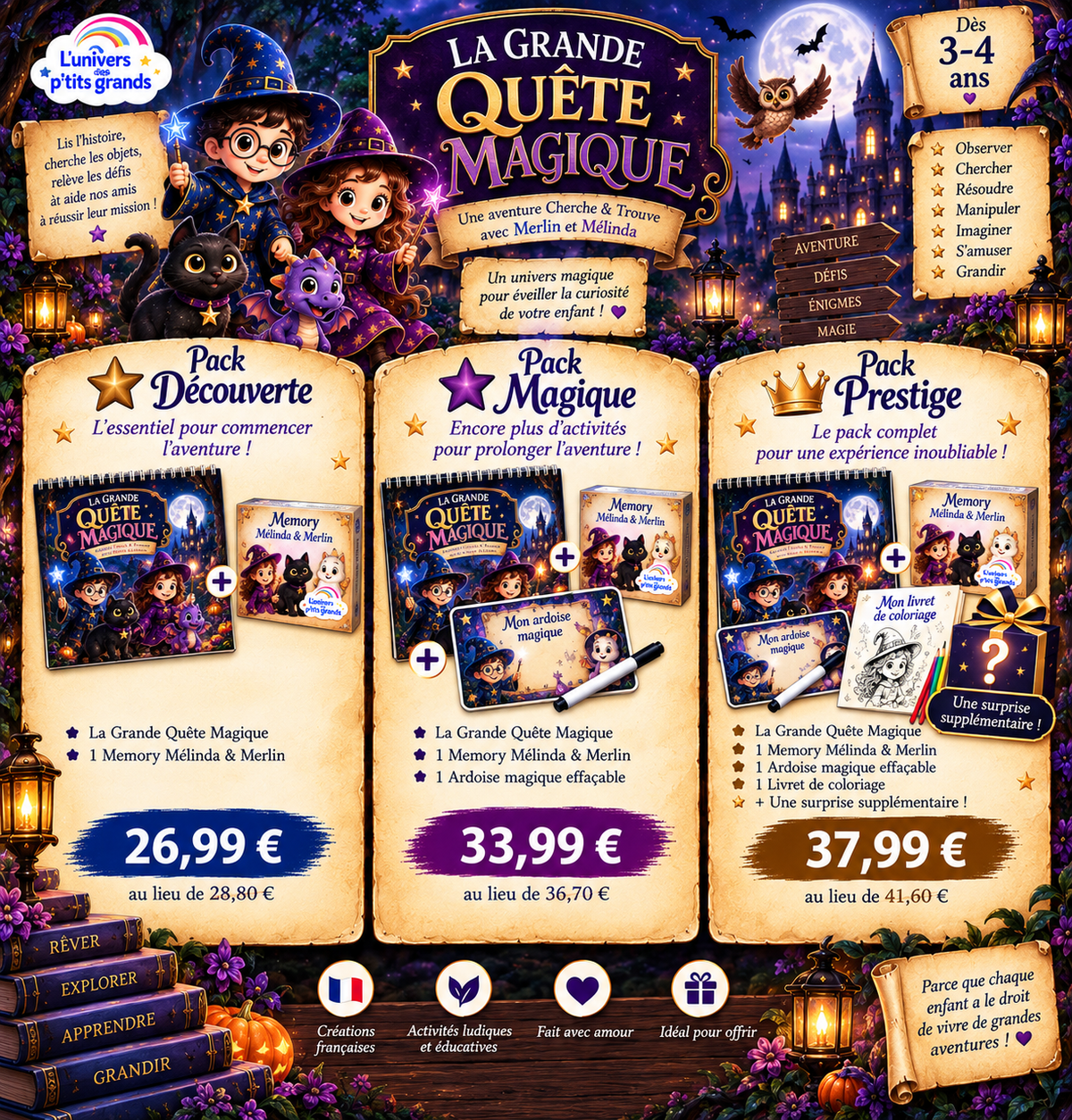 ✨ PACK LA GRANDE QUÊTE MAGIQUE – DÈS 3 ANS