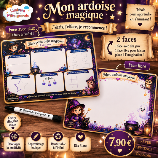 ✨ Mon Ardoise Magique – Mélinda & Merlin
