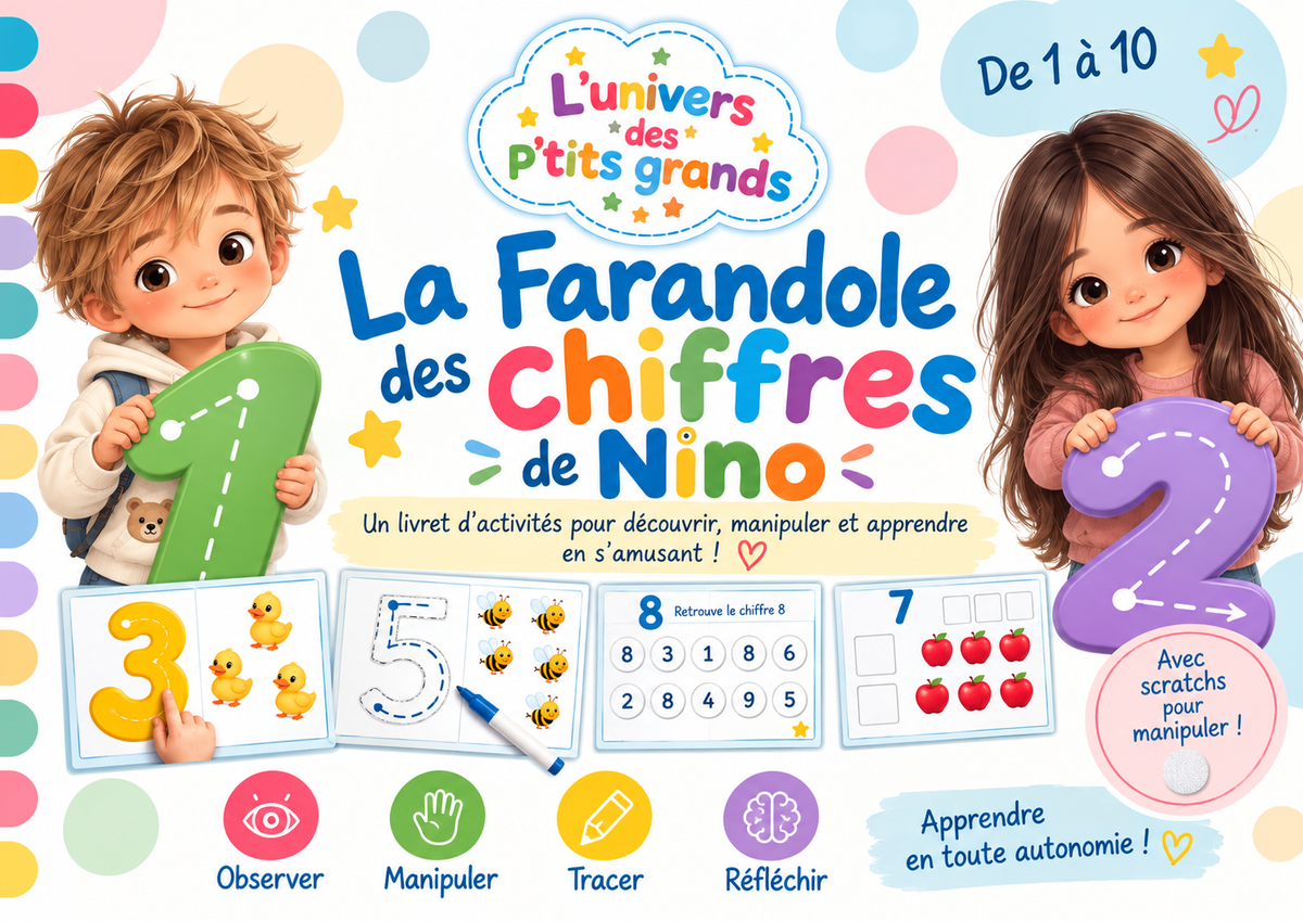 🔢 LA FARANDOLE DES CHIFFRES – PDF IMPRIMABLE