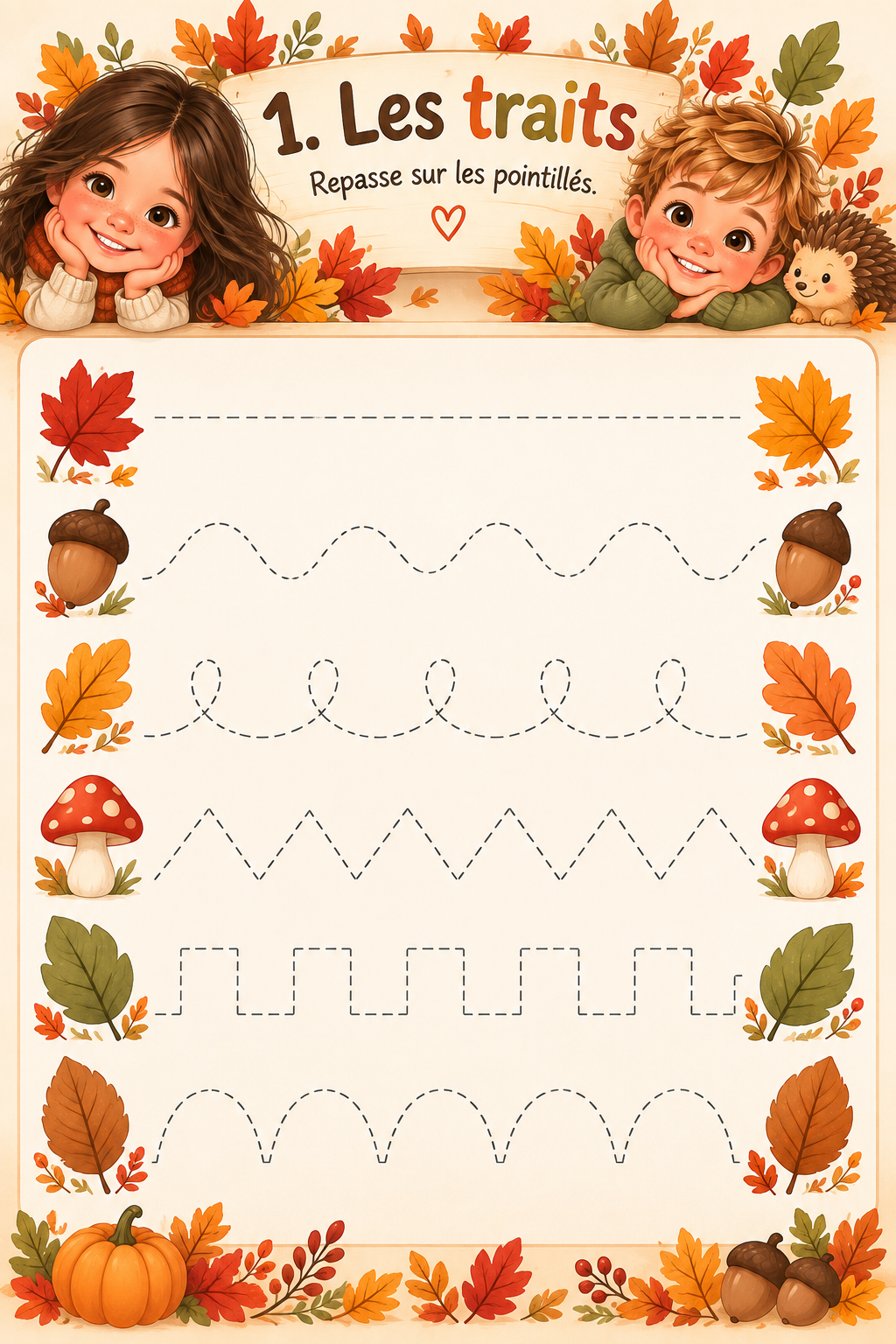 Livret d'activités automne 3-5 ans – 20 jeux éducatifs maternelle ( prêt à jouer)