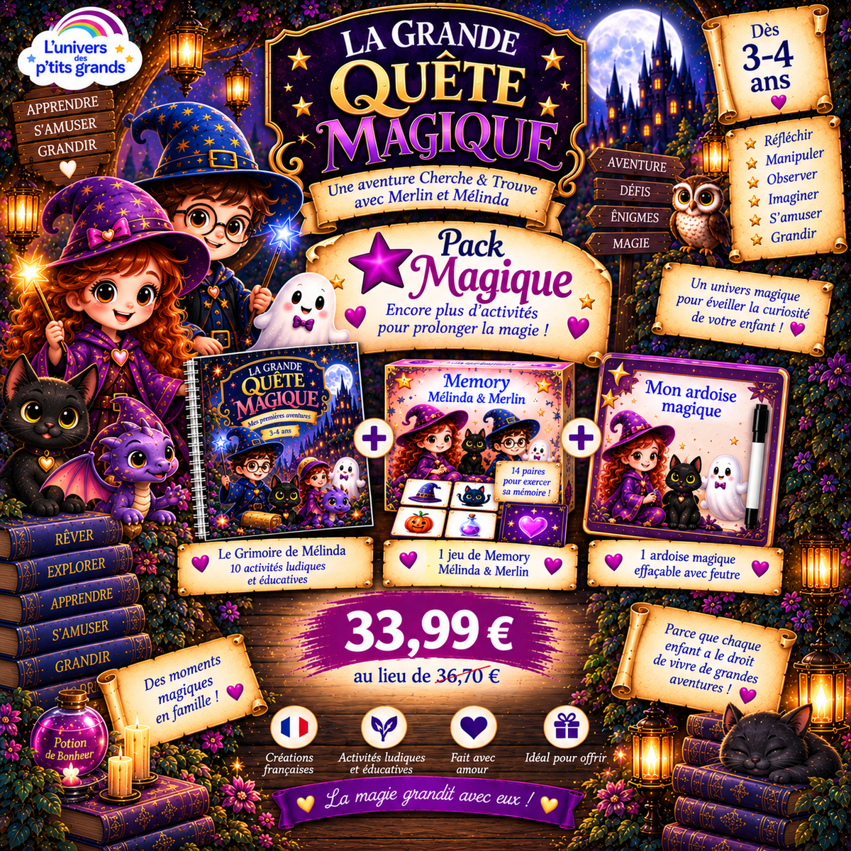 ✨ PACK LA GRANDE QUÊTE MAGIQUE – DÈS 3 ANS