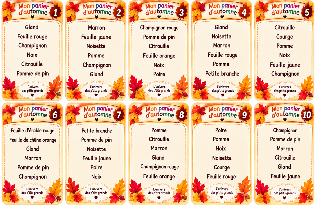 🍂 MON PANIER D’AUTOMNE – JEU ÉDUCATIF ÉVOLUTIF ET PERSONNALISÉ