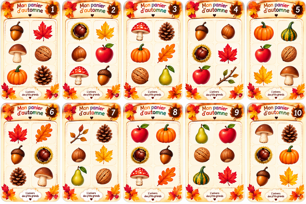 🍂 MON PANIER D’AUTOMNE – JEU ÉDUCATIF ÉVOLUTIF ET PERSONNALISÉ