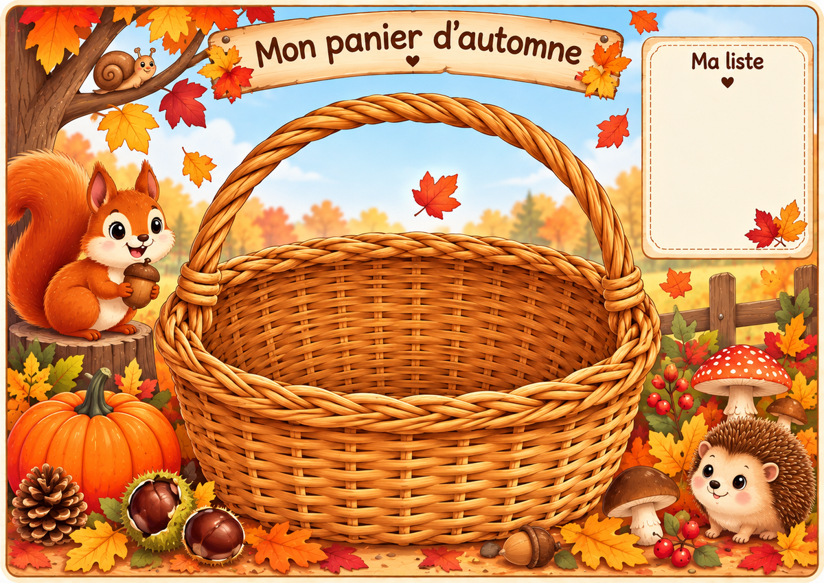 🍂 MON PANIER D’AUTOMNE – JEU ÉDUCATIF ÉVOLUTIF ET PERSONNALISÉ