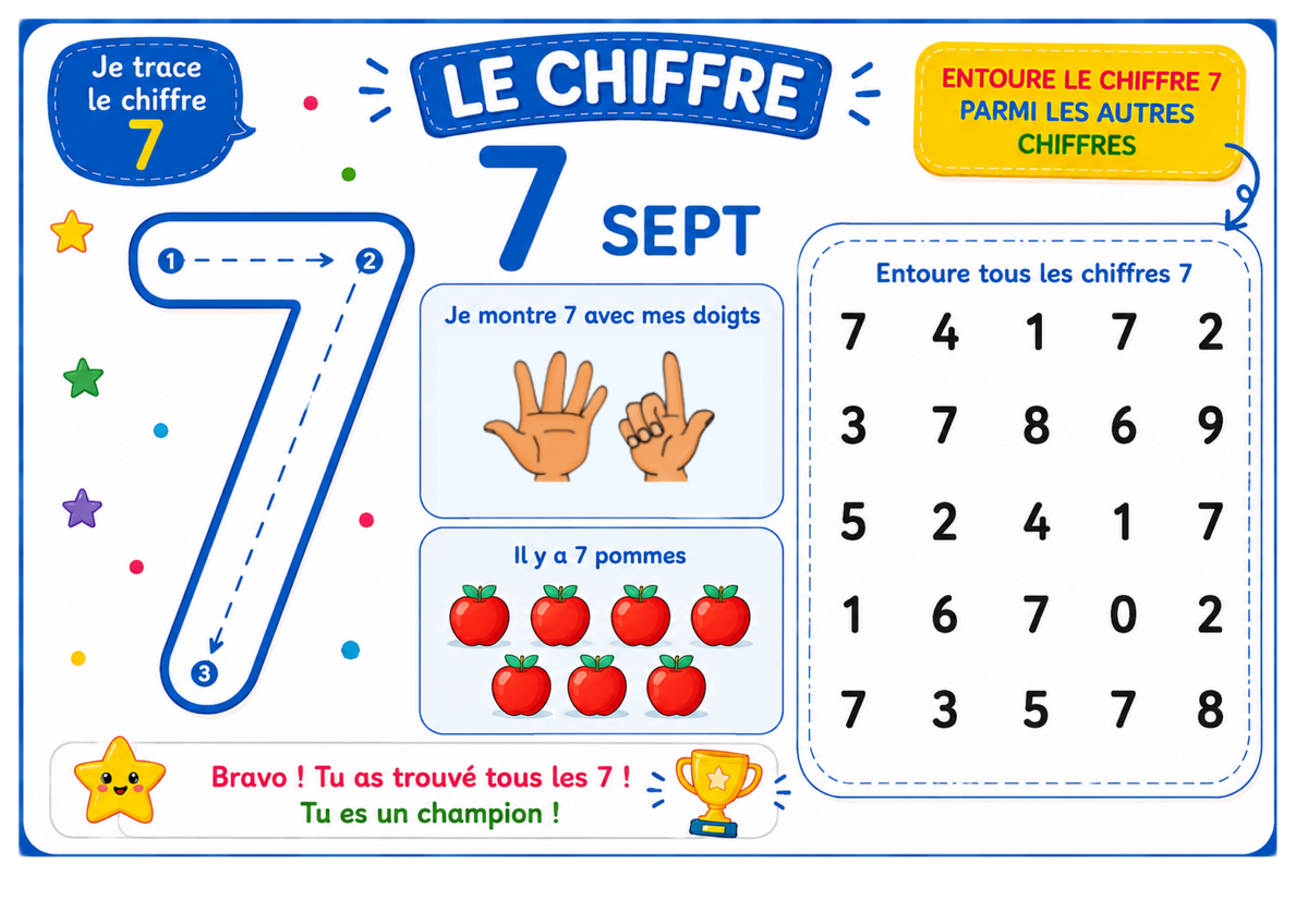 🔢 LA FARANDOLE DES CHIFFRES – PDF IMPRIMABLE