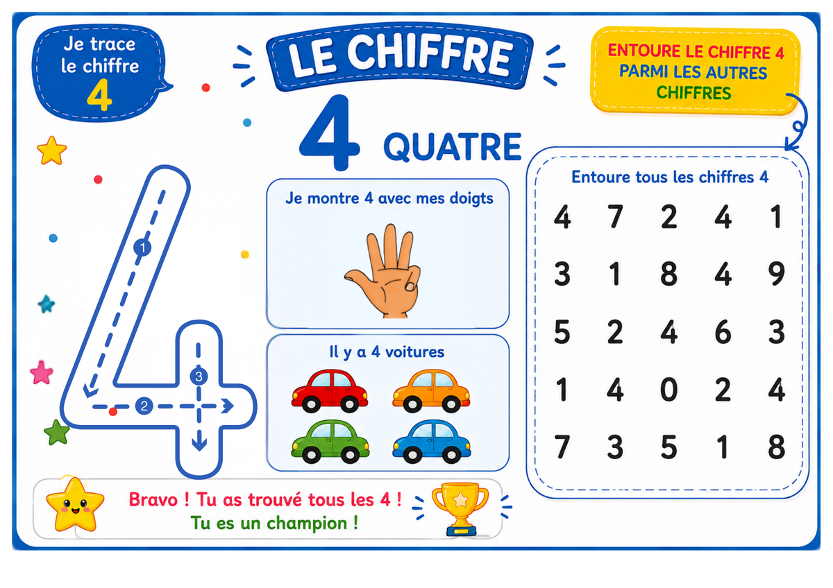 🔢 LA FARANDOLE DES CHIFFRES – PDF IMPRIMABLE