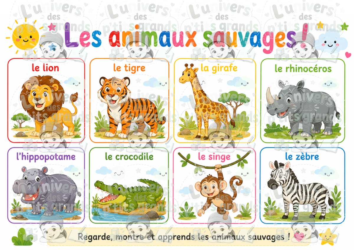 🌈 Mes Premières Découvertes – (Set éducatif plastifié)