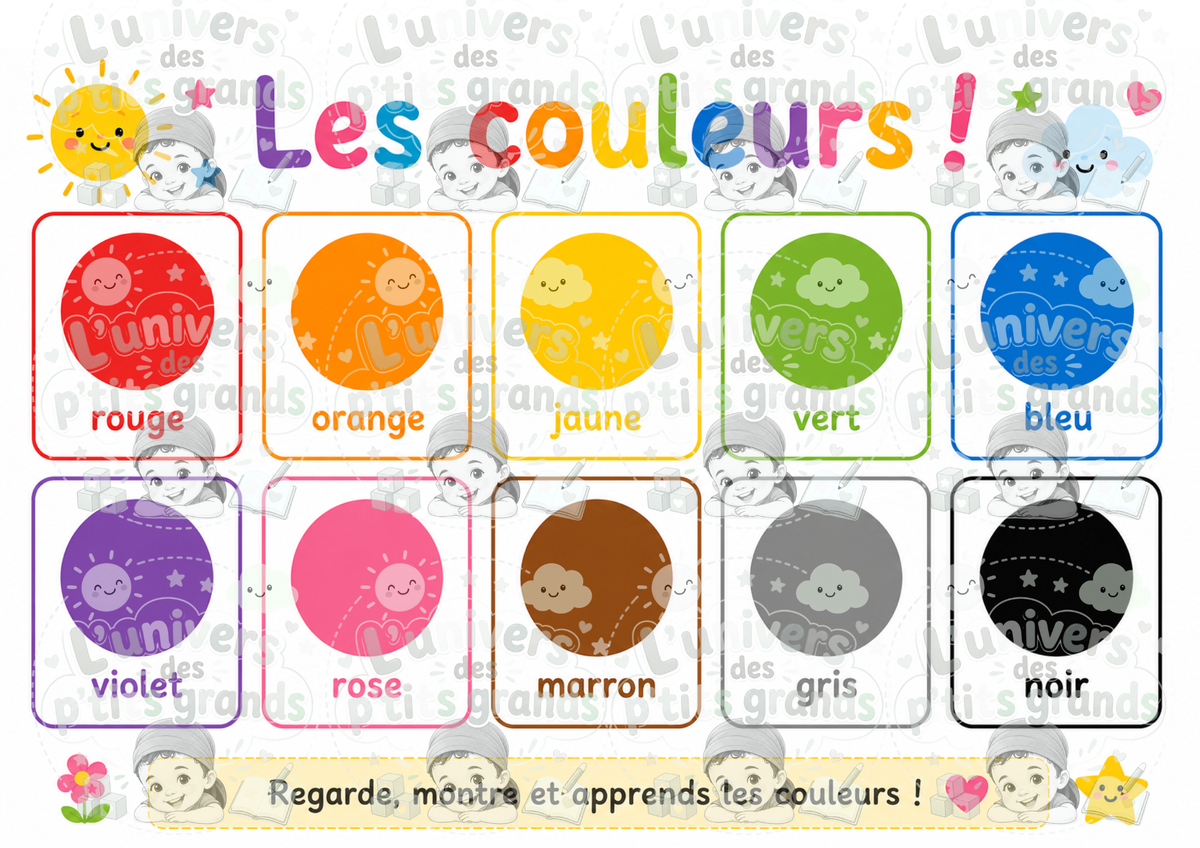 🌈 Mes Premières Découvertes – (Set éducatif plastifié)
