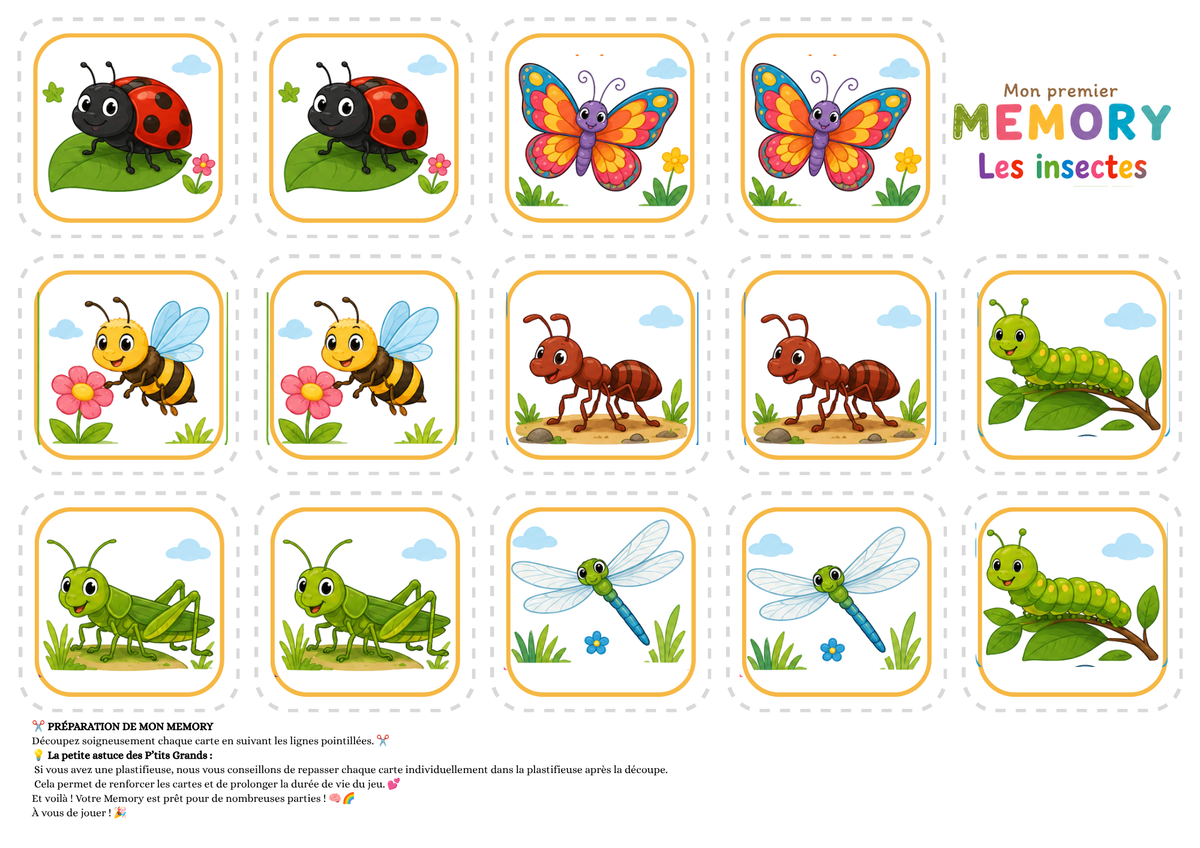 🧠🌈 Mon Premier Memory – Kit à assembler soi-même